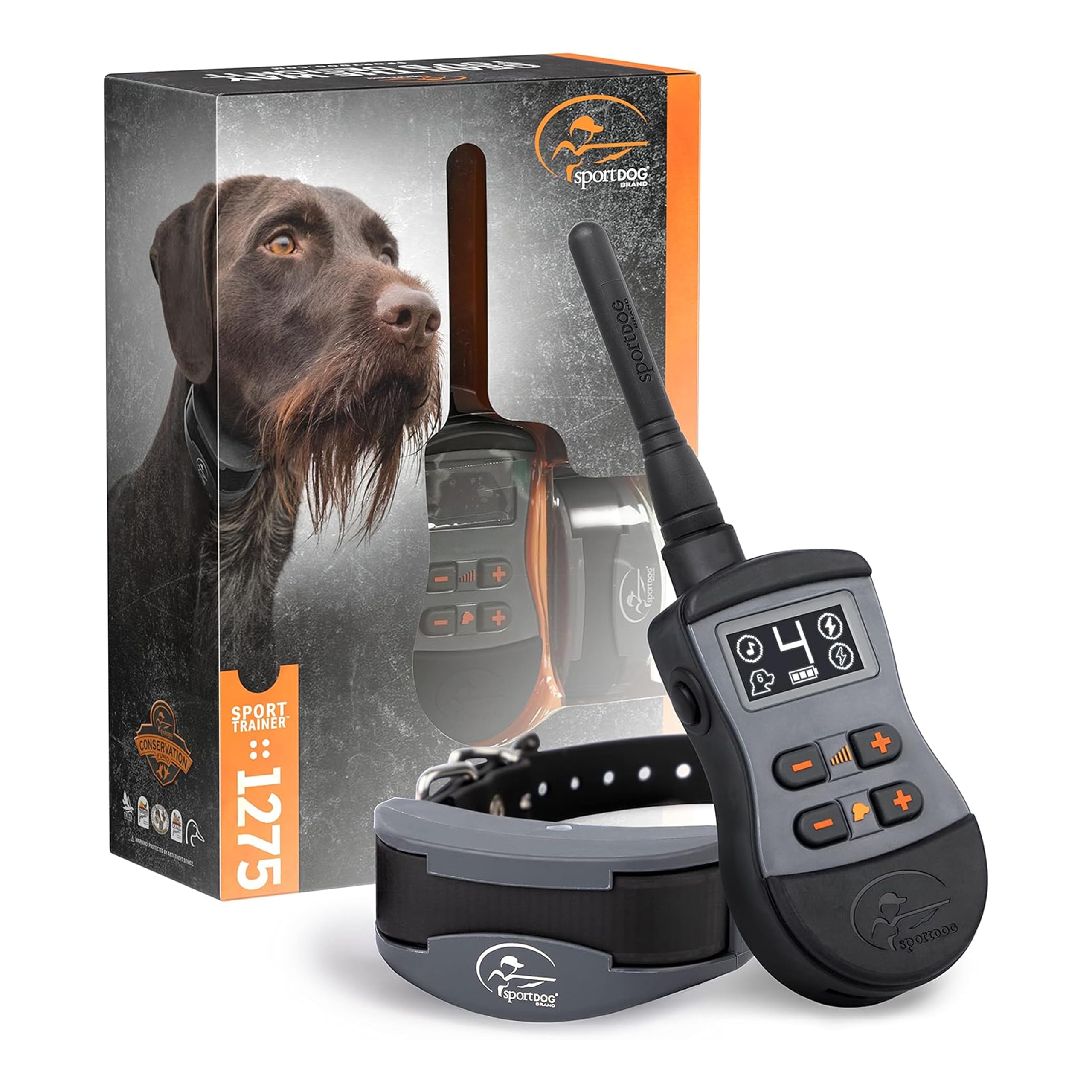 Photo 1 of SportDOG Brand SportTrainer 1275 Remote Trainer - Bright, Easy to Read OLED Screen - 3/4 Mile Range - Waterproof, Rechargeable Dog Training Collar with Tone, Vibration, and Static, Black