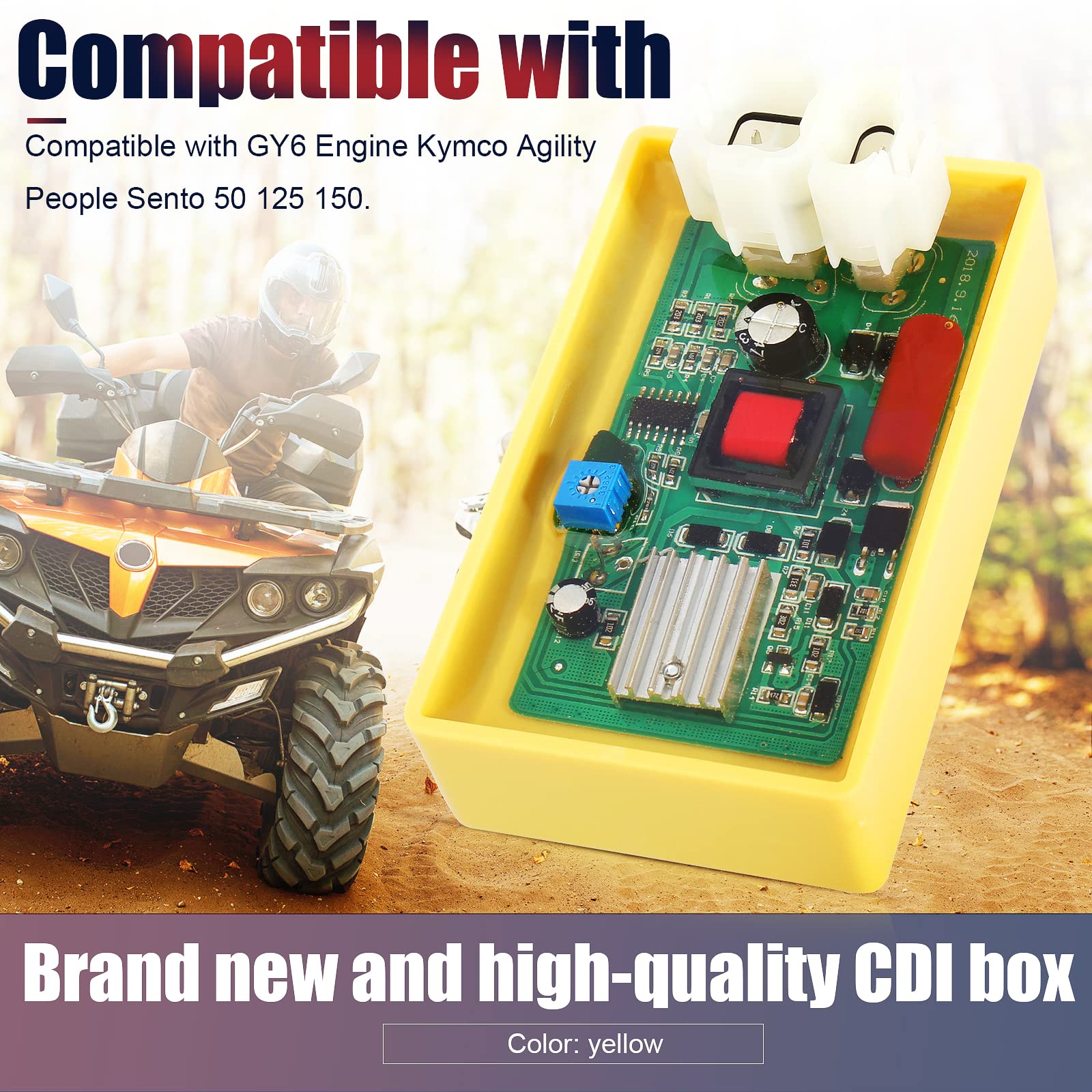 50cc Atv GY6 6 Pin DC CDI Box High Performance Racing Part Digital Adjustable 9 Ignition Curves Fit For GY6 50cc 150cc 250cc Scooter Moped ATV Bike Motorcycle Parts Cdi Racing