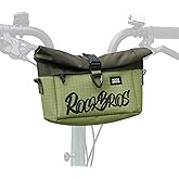 ROCKBROS Folding Bike Handlebar Bag Convertible Shoulder 1.8L Expandable | 3-Point Strap Secure,Scratch-Resistant,Fit Commuting,Cycling,Travel