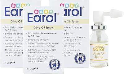 Earol Baby Olive Oil Ear Spray 10ml Pack 3 for 6 Months and Up
