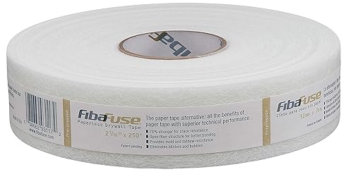 Saint Gobain ADFORS FibaFuse Paperless Drywall Joint Tape, 2-1/16 in x 250 ft - White