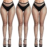 Buauty 3 pcs black fishnet stockings for