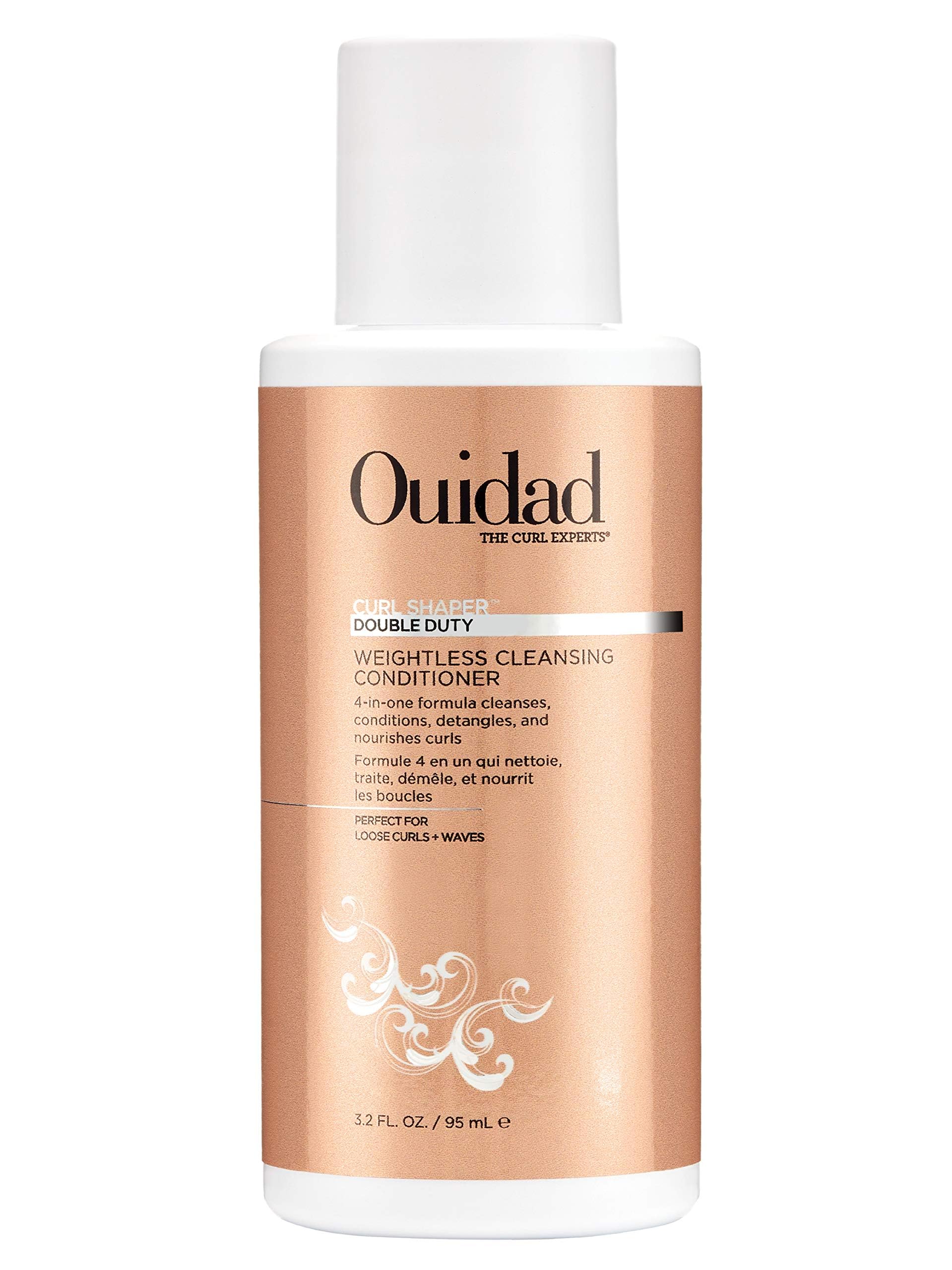 Ouidad Weightless Cleansing Conditioner, Curl Shaper Double Duty, Enhances Natural Curls 74ml/2.5oz