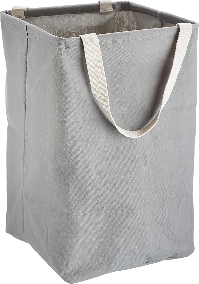 Amazon Basics Fabric Storage Bin Tall Cube Charcoal Grey