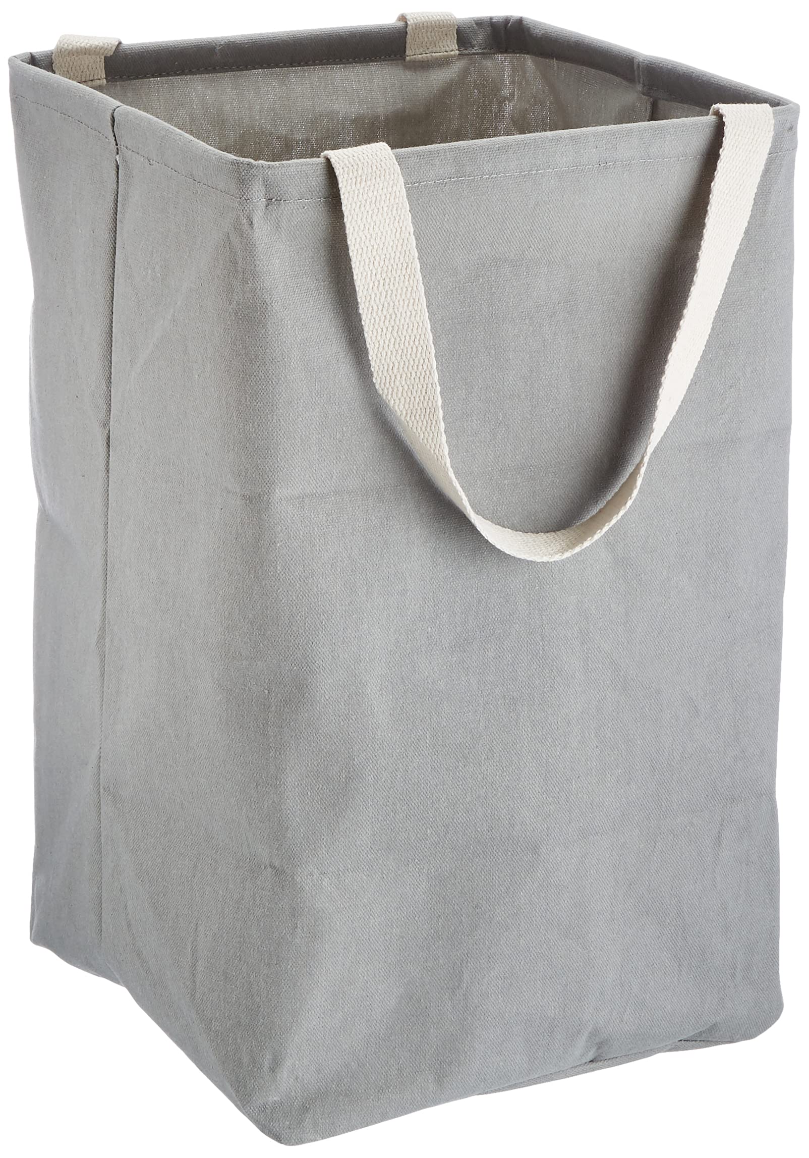 Amazon Basics Fabric Storage Bin - Tall Cube, Charcoal Grey