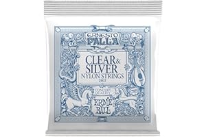 Ernie Ball 2403 Ernesto Palla Nylon Clear and Silver Classical Tie On Set