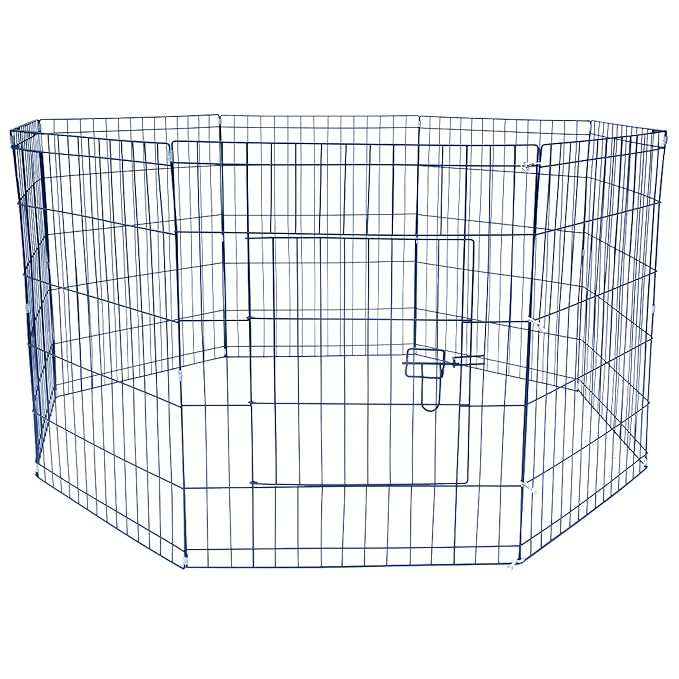 Jalano Welpenlaufstall Welpengitter Freilaufgehege Laufgitter 8 Eck Zaun faltbar