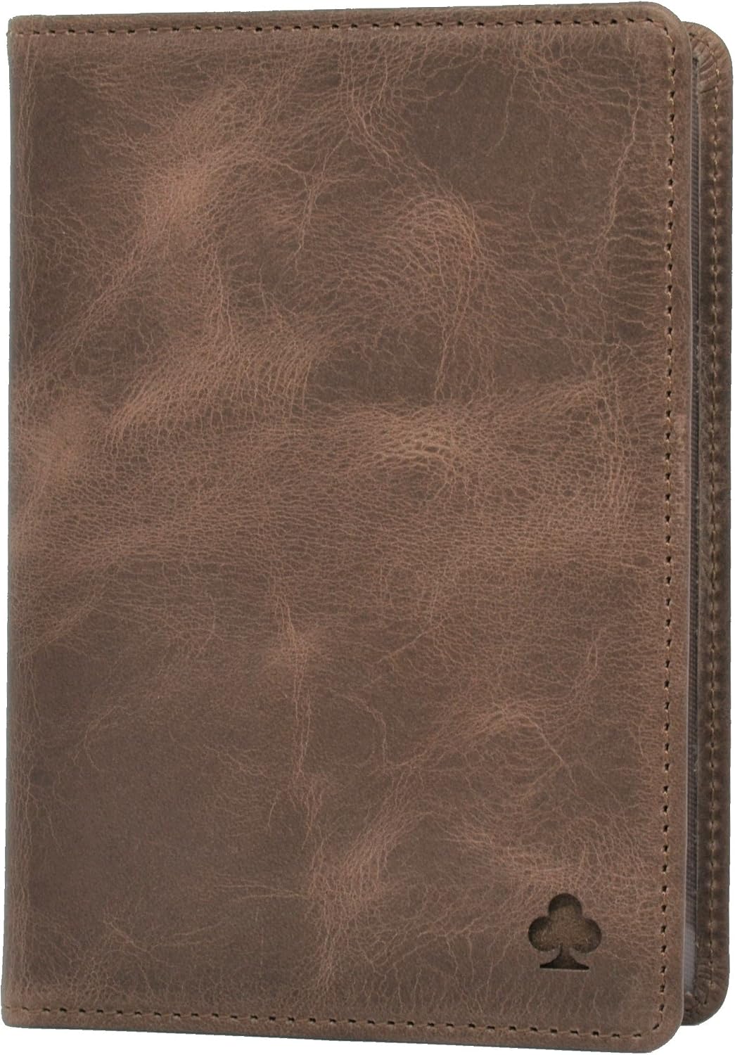 PORTER RILEY - Premium Leather Passport Holder/Case/Cover/Travel Wallet (Dark Brown)