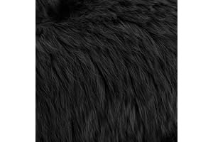 YURDON Faux Fur Fabric Craft Fur for Crafts,Gnomes,Costume,Fursuit,Decoration,60×18 Inch(Half Yard, Black)