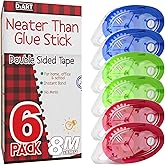 Double Sided Tape Roller, Scrapbook Supplies, Glue Tape Roller for Crafts, School Office Journaling Supplies, Double-Sided Pe