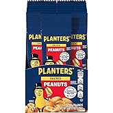 PLANTERS Salted Peanuts, Plant Based Protein Snacks, 2.5 Oz (15 Ct) | Roasted Salted Nuts Snack Packs. Kosher. Bag. Snacks for Adults. Individual Snacks