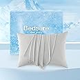 Bedsure Cooling Pillow Cases Standard Size Set of 2, Cool Pillowcases for Hot Sleepers and Night Sweats, Silky Soft & Breathable Cold Pillow Covers with Hidden Zipper, Grey, 20x26 Inches