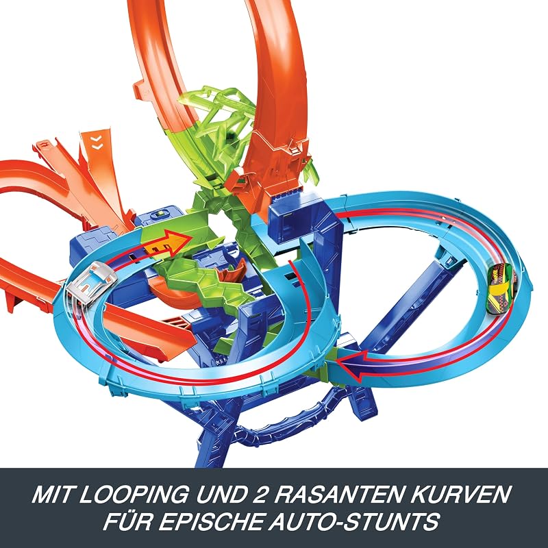 Stunt Track Mid-Air Crash & 1:64 Spielzeugauto