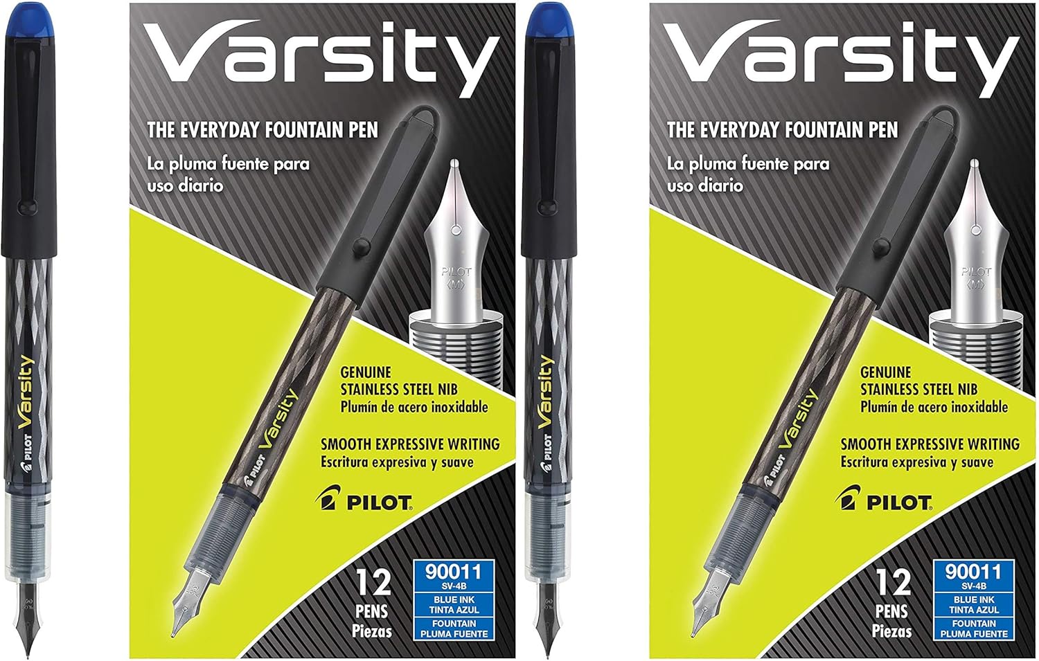 Blue Nib, Steel Stainless Point Medium Pens, Fountain Disposable