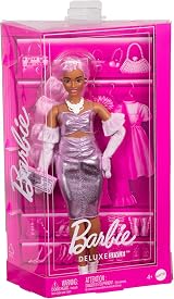 Barbie Deluxe Style Doll Barbiecore Outfit Pink Hair Glossy Dress Accessories view 6