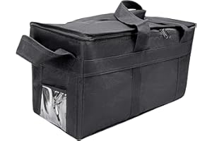 Brandzini Insulated Delivery Grocery Bag Carrier, 22" X10" X10", Ideal for Uber Eats, Postmates, Doordash, Catering, and Grocery Shopping