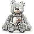 DEMDACO Here to Hug 12 Inch Grey and Brown Polyester Remembrance Plush Stuffed Animal
