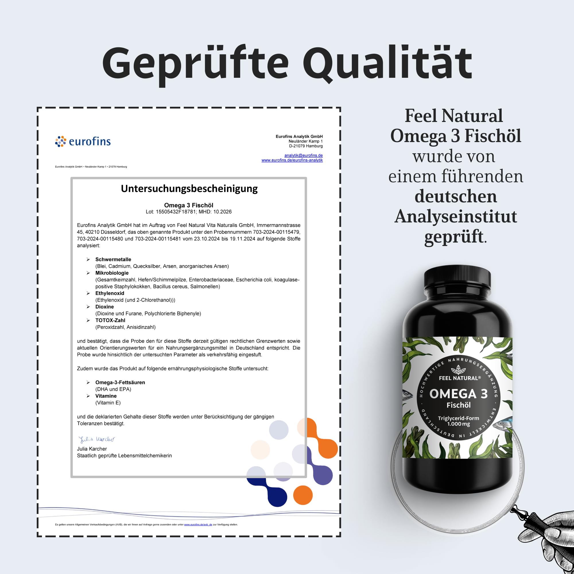 Omega 3 Kapseln hochdosiert - Jahresvorrat 365 Stück - Nur 1 Kapsel täglich - Essentielle Omega 3 Fettsäuren EPA & DHA - Fischöl Kapseln ohne unnötige Zusätze - in Deutschland entwickelt 4