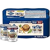 Blue Buffalo Blue's Stew Natural Wet Dog Food, Made with Natural Ingredients, Hearty Beef and Country Chicken Variety Pack, 12.5-oz Cans, 6 Count