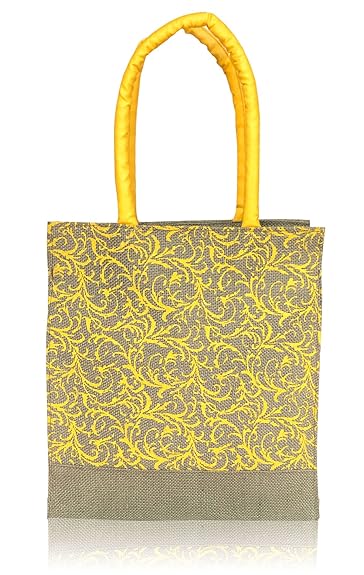 Foonty Daily Use Women Jute Lunch Bag(Grey,5030)