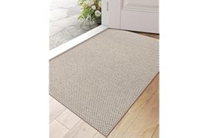 DEXI Front Door Mat Indoor, 24x36 Dirt Trapper Absorbent, Low Profile Non Slip Entrance Rug, Easy Clean Washable Inside Doorm