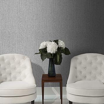 Super Fresco Matrix Textured Plain Metallic Charcoal Grey Wallpaper 100473 Amazon Co Uk Diy Tools