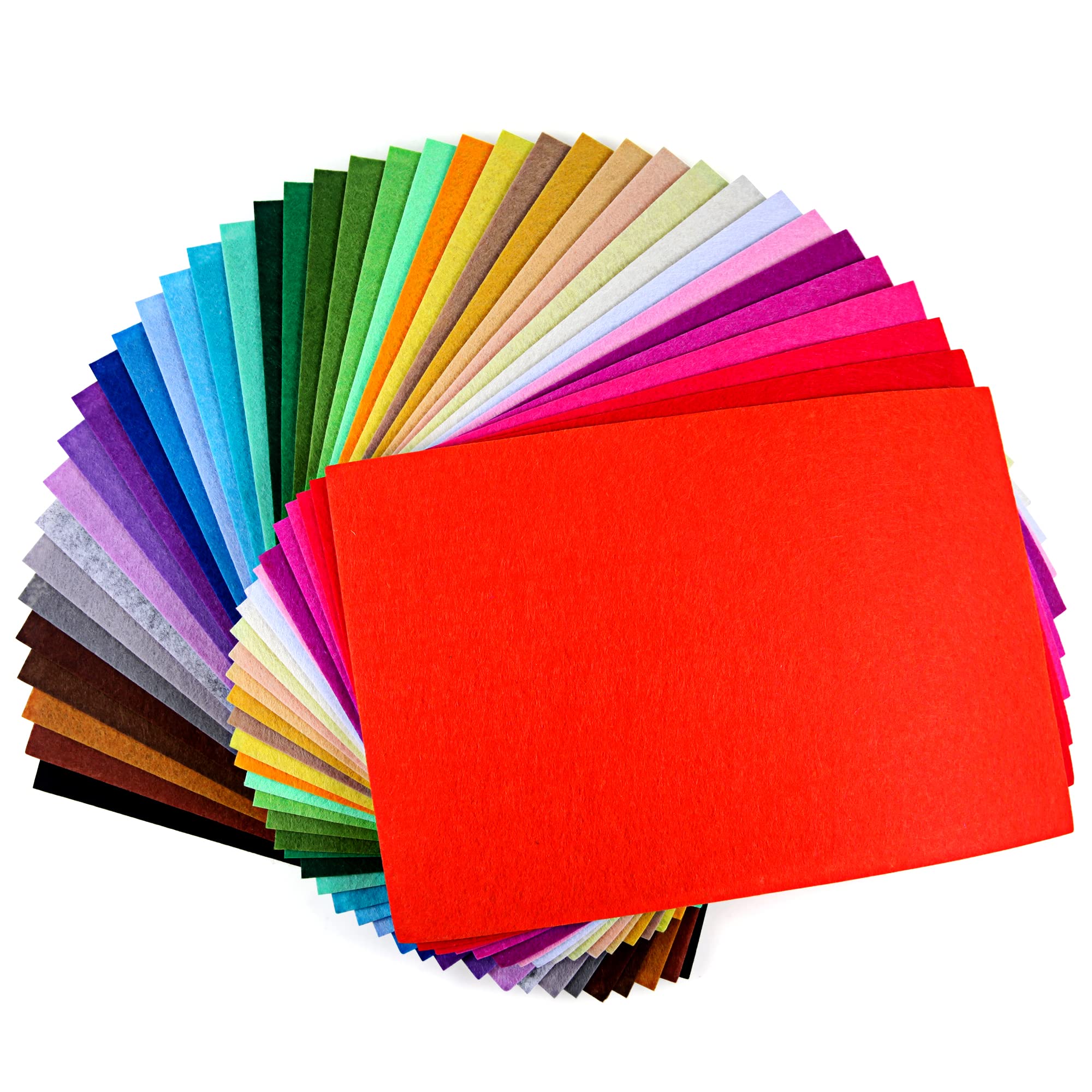 Moinkerin Bastelfilz 40 Stücke – Filzstoff 30x20 Cm, 1 Mm Dick, 5 Grüntöne, Für DIY & Handarbeit