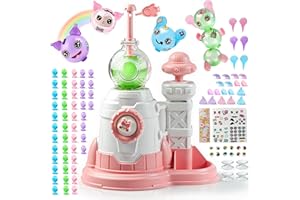 stochastic box Magic Balloon Craft Kit for Kids with 60 PCS Balloon DIY Kit with Pump,Creative Sticky Balloons Monster Pals M