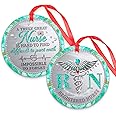CEZII Best Nurse Ever 2024 Christmas Round Ornament - A Truly Great Nurse is Hard to Find Ceramic Ornaments Hanging Décor for Pine Trees - Appreciate Gifts for Student Nursing RN on Graduation Party