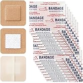 Marsui 200 Pcs Adhesive Spots Bandages Square Tan Adhesive Bandages Flexible Non Latex Knuckle Fingertip for Small Incisions Wound Care Discreet First Aid and Hides Skin Spots(1.5")