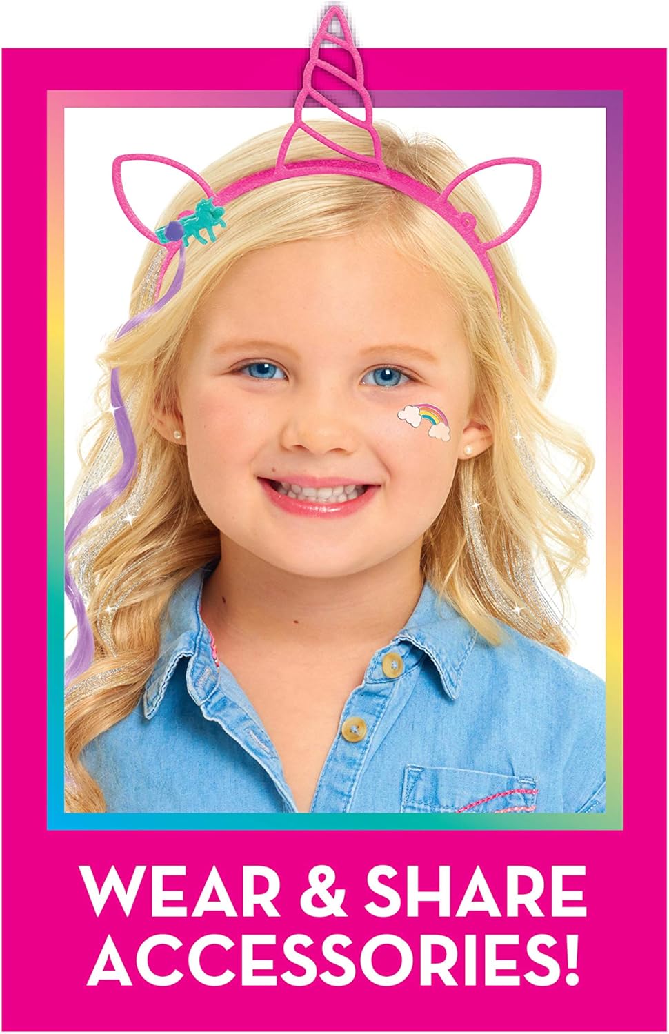 Barbie Deluxe 20-Piece Glitter and Go Styling Head, Blonde Hair and Unicorn Headband: Toys & Games