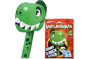 Inflatimals - T-Rex from Deluxebase. Prehistoric Animal Inflatable Toy, Green Blow Up Kids Party Decoration, Reusable Event Supplies & Room Decor, Inflates to 4.5ft.