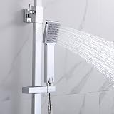 Huibathroom Thermostatic Shower Mixer Set with Handheld and 8" Overhead Rain view 8