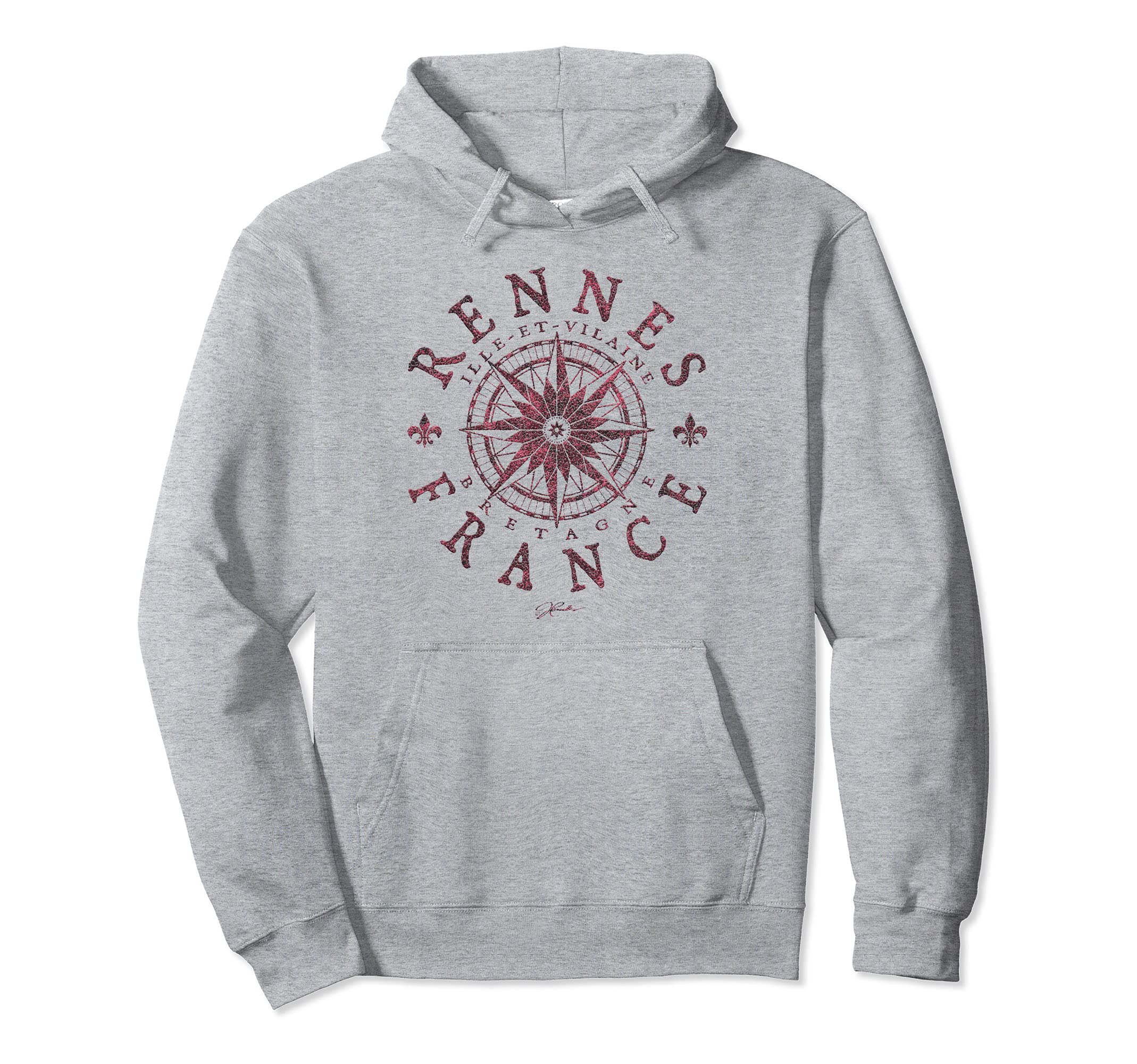 JCombs: Rennes, Brittany, France, Compass Rose Pullover Hoodie