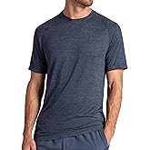 Gaiam Mens Everyday Basic Raglan Top, Standard Fit, Stretch Midweight Jersey Material