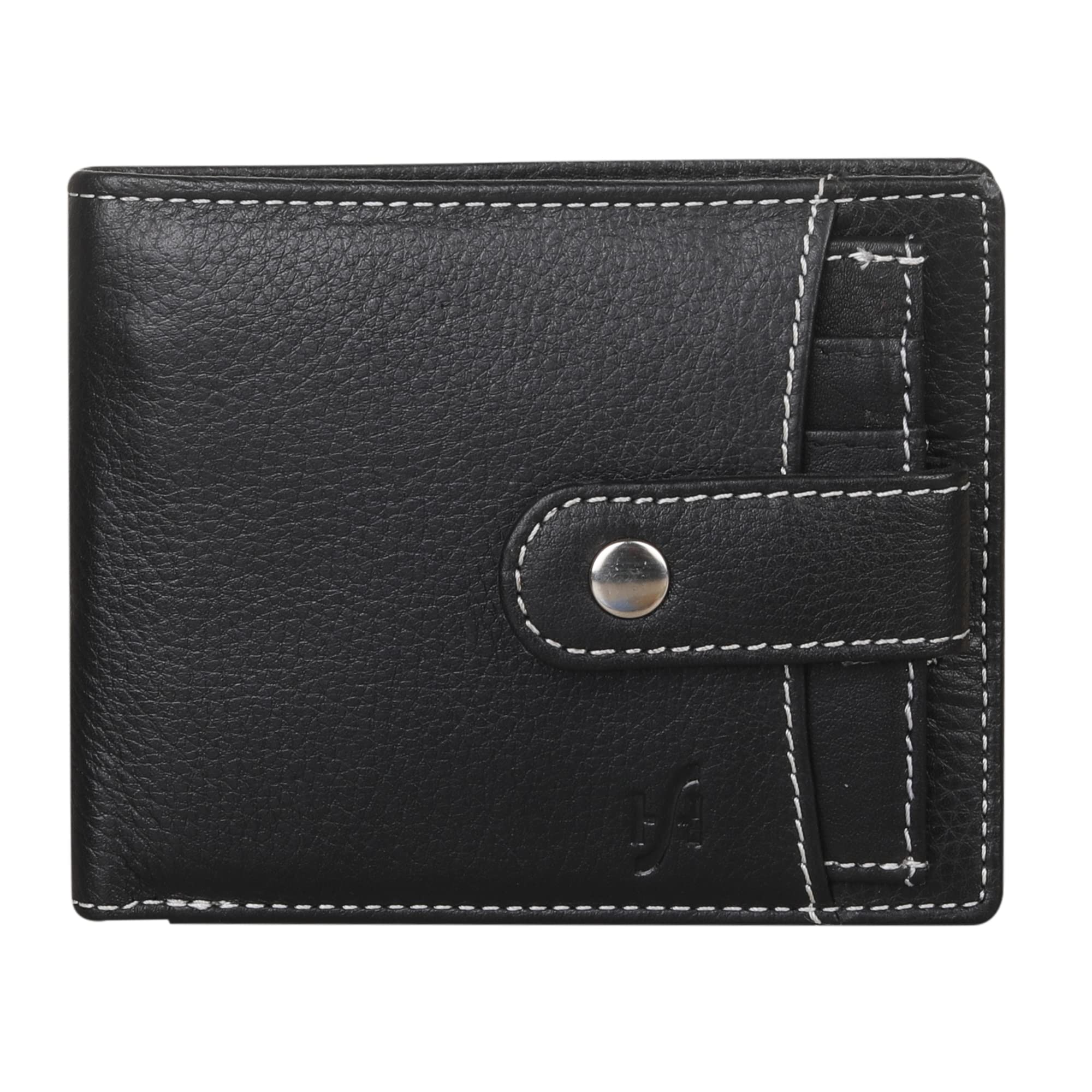 STARHIDE Men's Genuine Leather Bifold Wallet with Removable Slim Card Holder, RFID Blocking, Coin Pocket, 10 Card Slots, Black (Black)