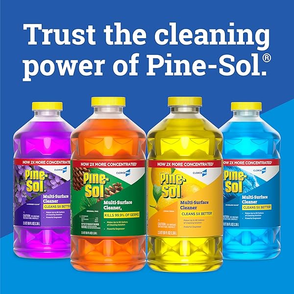 PINE-SOL MULTI-SURFACE CLEANER, CLOROXPRO, 2X CONCENTRATED FORMULA, LEMON FRESH, 80 FL OZ