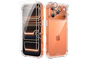 ORETECH [4 in 1] for iPhone 17 Pro Case with [2 Screen Protector +1 Camera Protector] [Military Grade Protection] Anti-Scatch