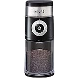 KRUPS Precision Grinder Flat Burr Coffee for Drip/Espresso/PourOver/ColdBrew, 12 Cup, Black