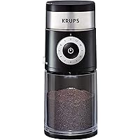 KRUPS Precision Grinder Flat Burr Coffee for Drip/Espresso/PourOver/ColdBrew, 12 Cup, Black