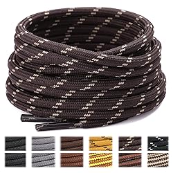Stepace Round Shoelaces [2 Pairs] Heavy Duty Boot