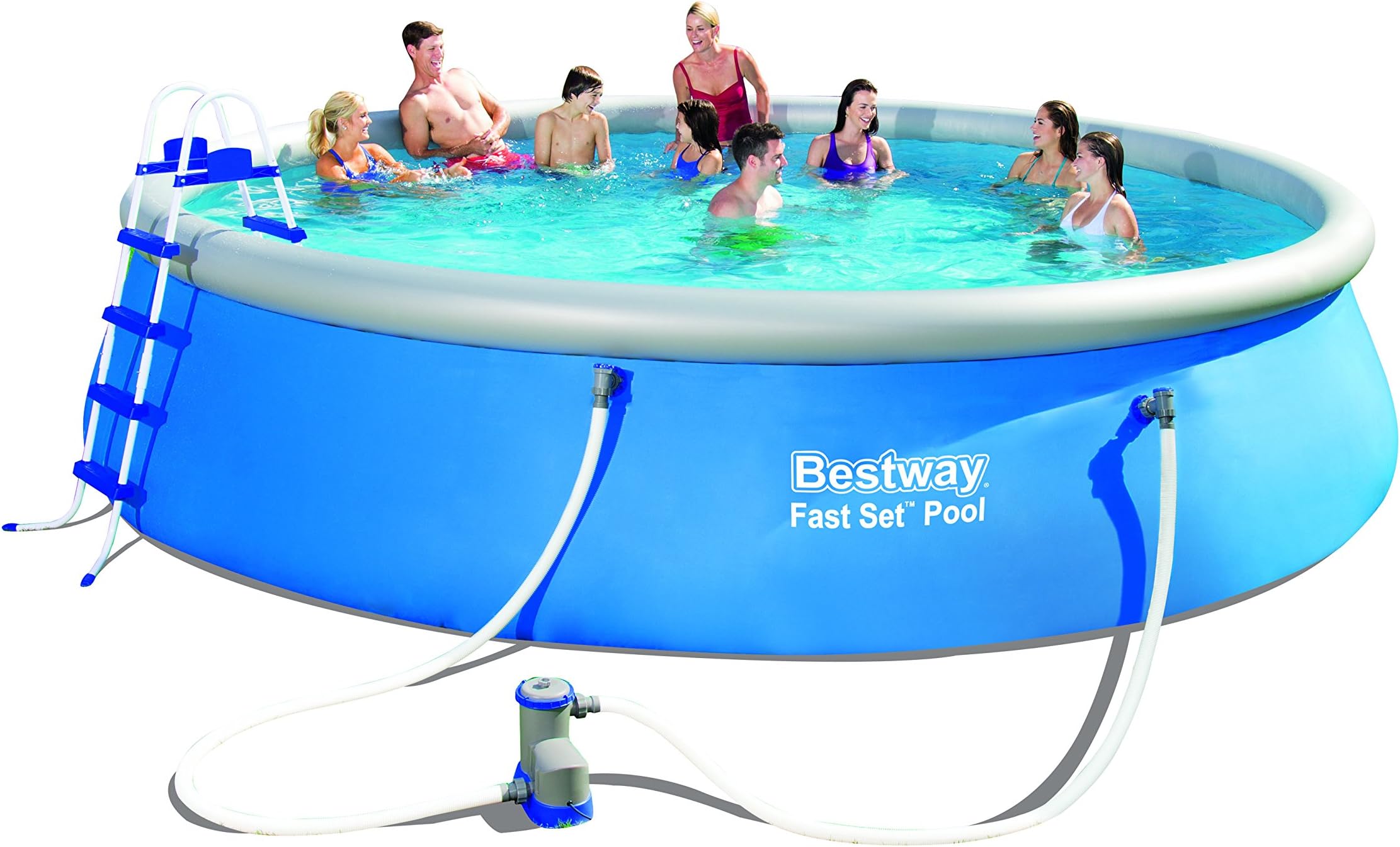 WIOJP Bestway 18 ft x 48-Inch Fast Set Pool Set
