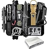 KEPEAK Survival Kit 14 in 1, Survival Gear and Equipment, Stocking Stuffers for Men Husband Father Boy, Emergency Survival To