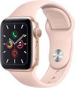 Apple Watch Series 4 (GPS, 40MM) - Gold Aluminum Case with Pink Sand Sport  Band (Renewed) : Electronics