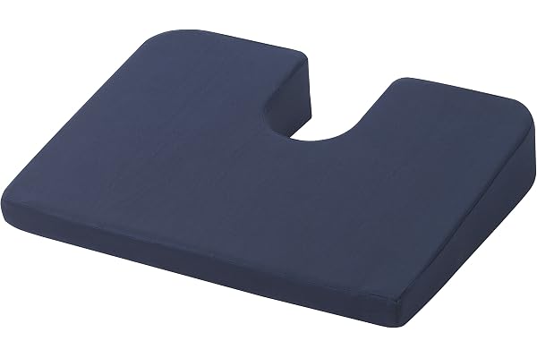Drive Medical RTL1491COM Compressed Coccyx Cushion, Blue, One-Size
