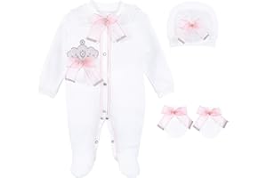Lilax Baby Girl Jewels Crown Layette 3 Piece Gift Set