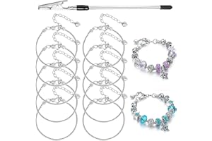 ZYEHXED 10 Pcs Snake Chain Charm Bracelet Chains with Bracelet Helper 3mm Adjustable Snake Charm Bracelet with Heart Lobster Clasp Extender Chain DIY Bracelet Chains for Women Gift Jewelry Making Supplies