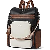 Shrrie Vegan Leather Laptop Backpack for Women 15.6 inch Work Backpack Fashion Travel Backpack Purse for Business College