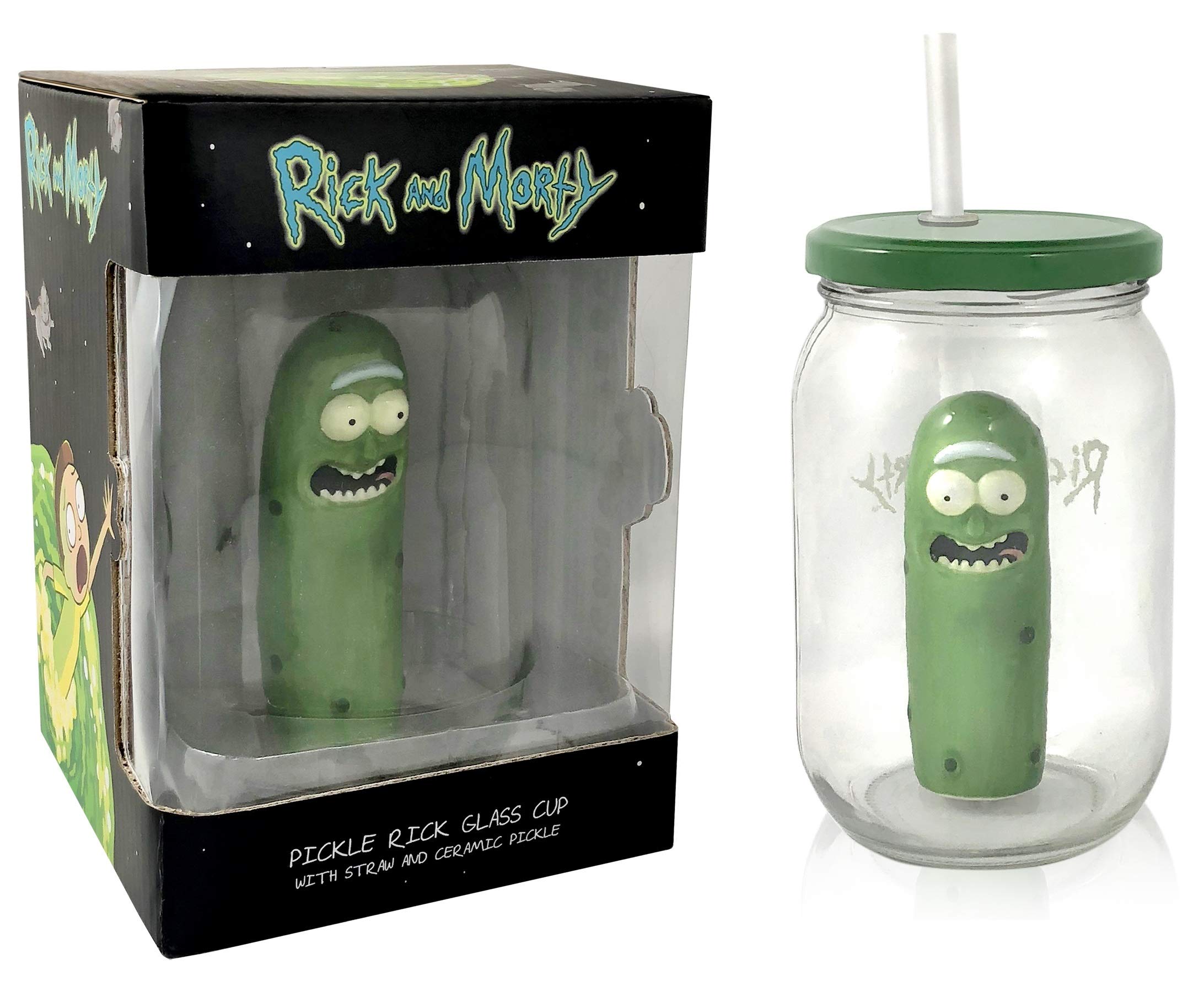 Photo 1 of SDCC Rick and Morty Pickle Rick - Pickle Jar Glass Mason Jar Exclusive