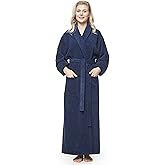 Arus Women's Long Style Full Length Thick Shawl Collar Turkish Bathrobe